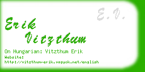 erik vitzthum business card